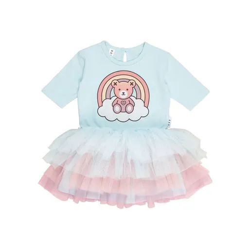 Huxbaby Cloud Bear Layered Ballet Dress | Sky