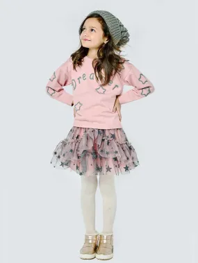 Infant l Toddler l Little Girl’s Star Print “Dreamer” Pullover