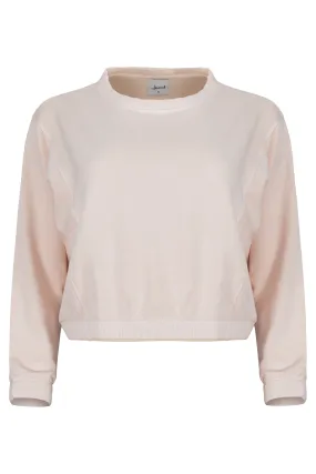Ivy Boxy Cropped Modal Pullover - Rose Quartz