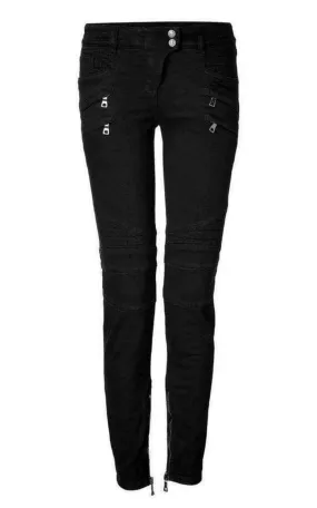 Jeans Low Rise Black Biker Jeans