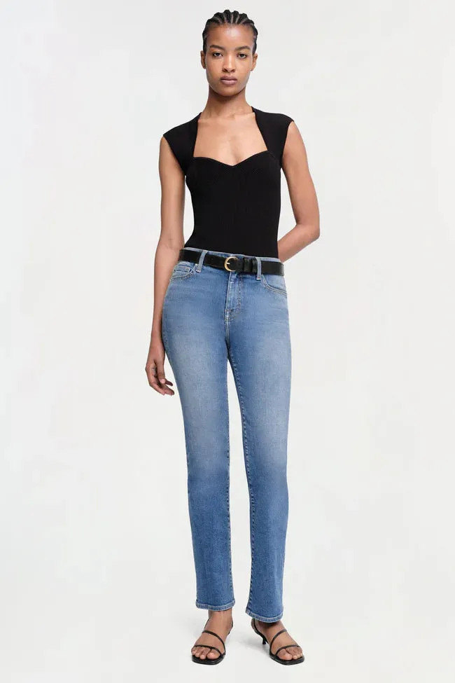 Jonathan Simkhai Barbara Sweetheart Bodysuit in Black