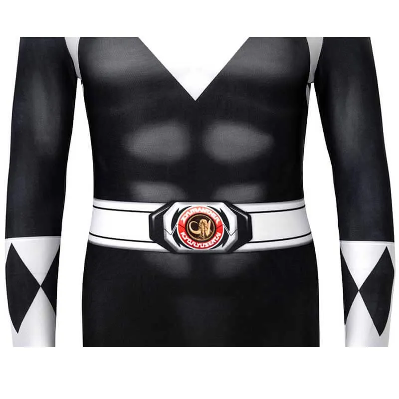 Kids Black Ranger Jumpsuit Black Power Rangers Cosplay Costume Halloween Bodysuit BEcostume