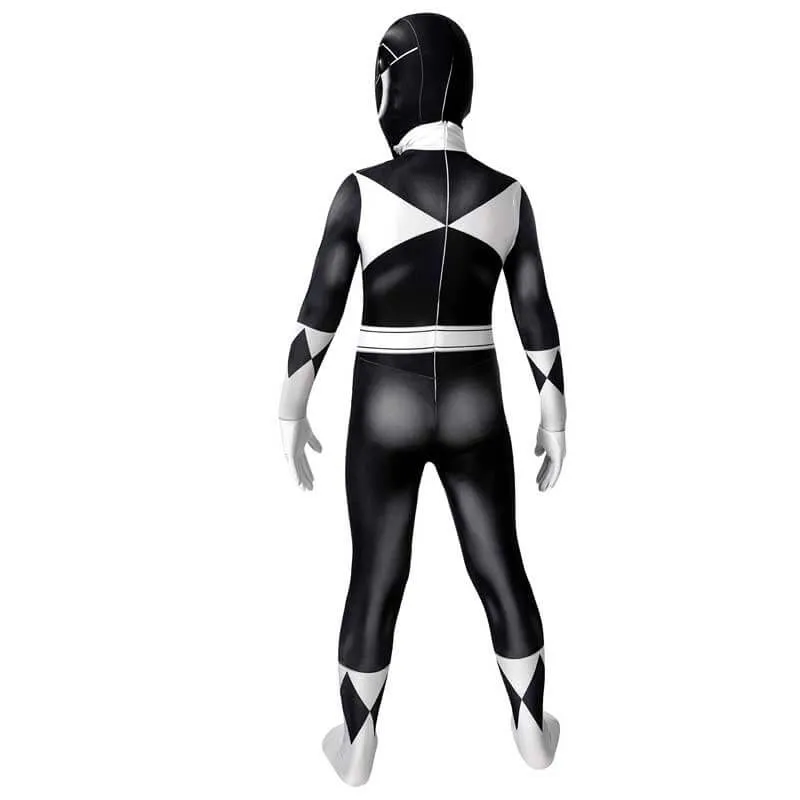 Kids Black Ranger Jumpsuit Black Power Rangers Cosplay Costume Halloween Bodysuit BEcostume
