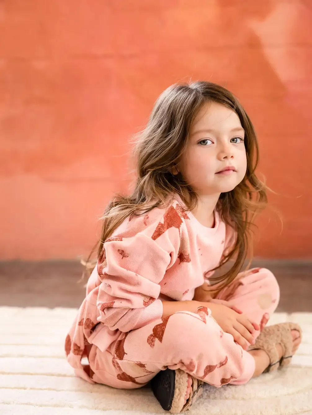 Kids Terry Sweatshirt - Peach