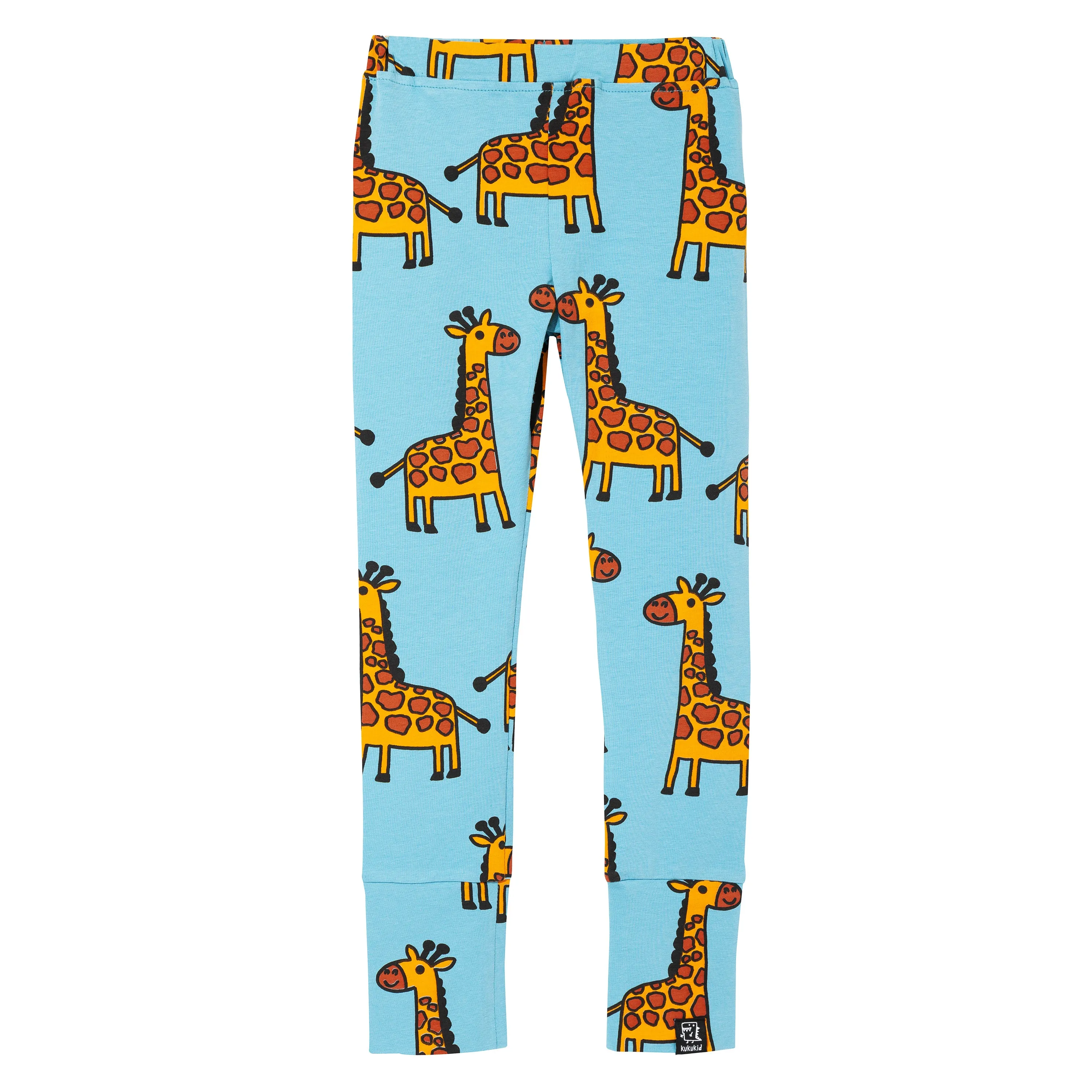Kukukid Blue Giraffe Leggings