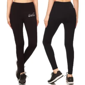 Ladies Leggings | HM Script | Black