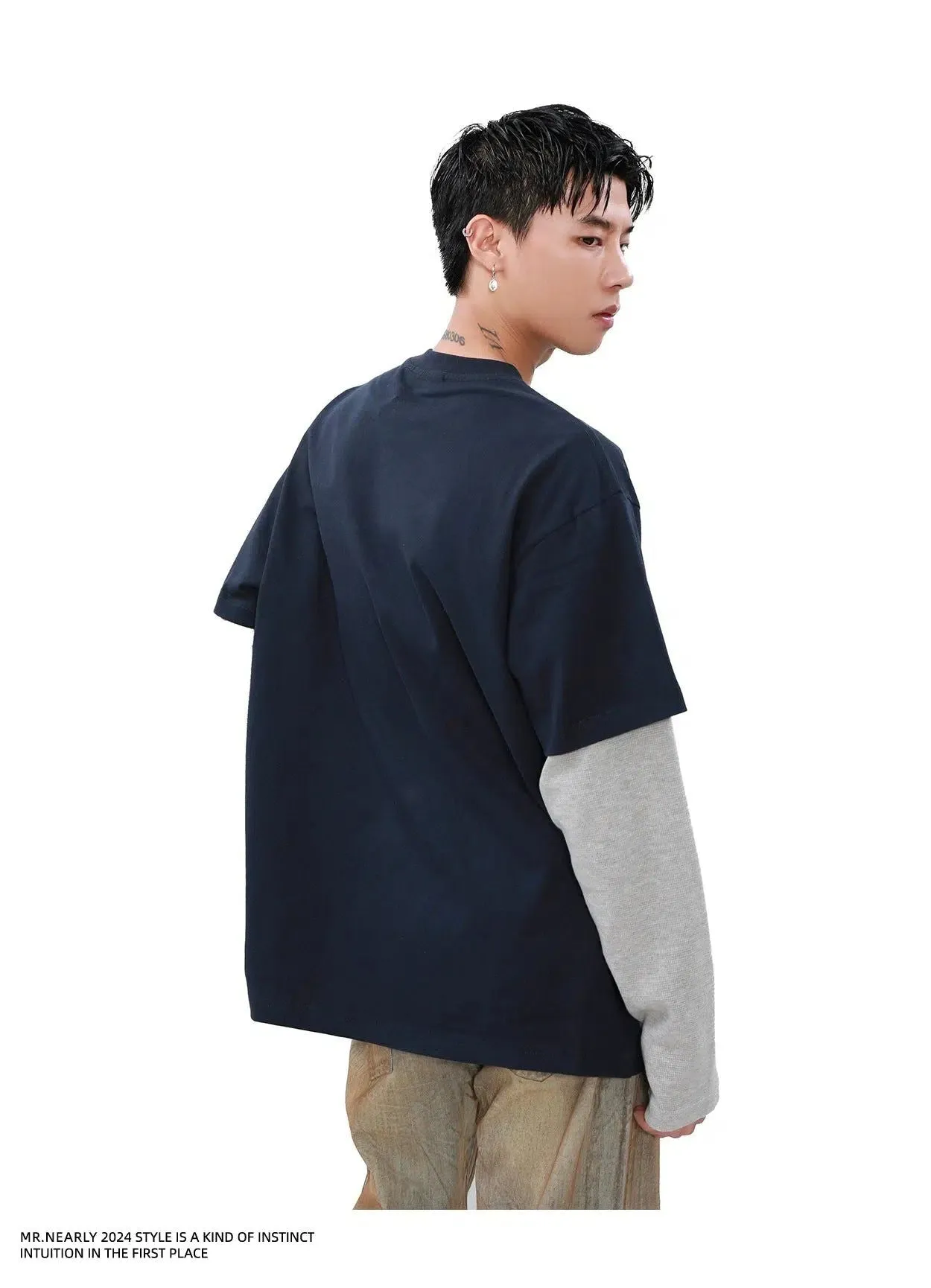 Layered Printed Long Sleeve T-Shirt
