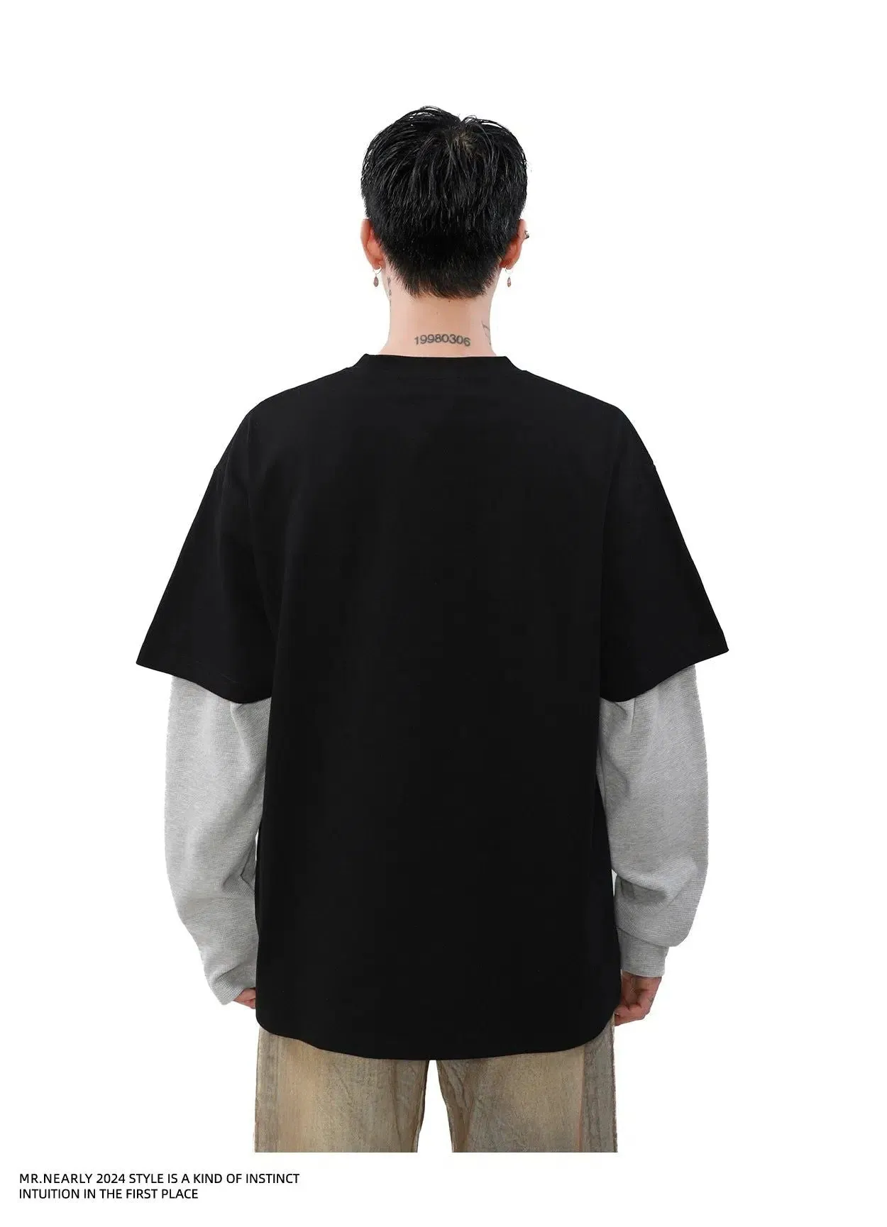 Layered Printed Long Sleeve T-Shirt