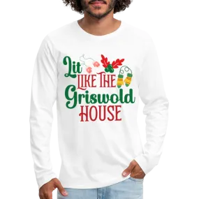 Lit Like The Griswold House Men's Premium Long Sleeve T-Shirt