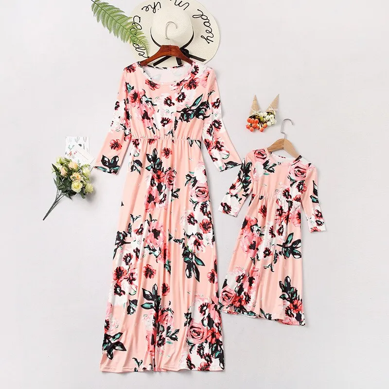 Long Sleeve Maxi Fashion Floral Dress