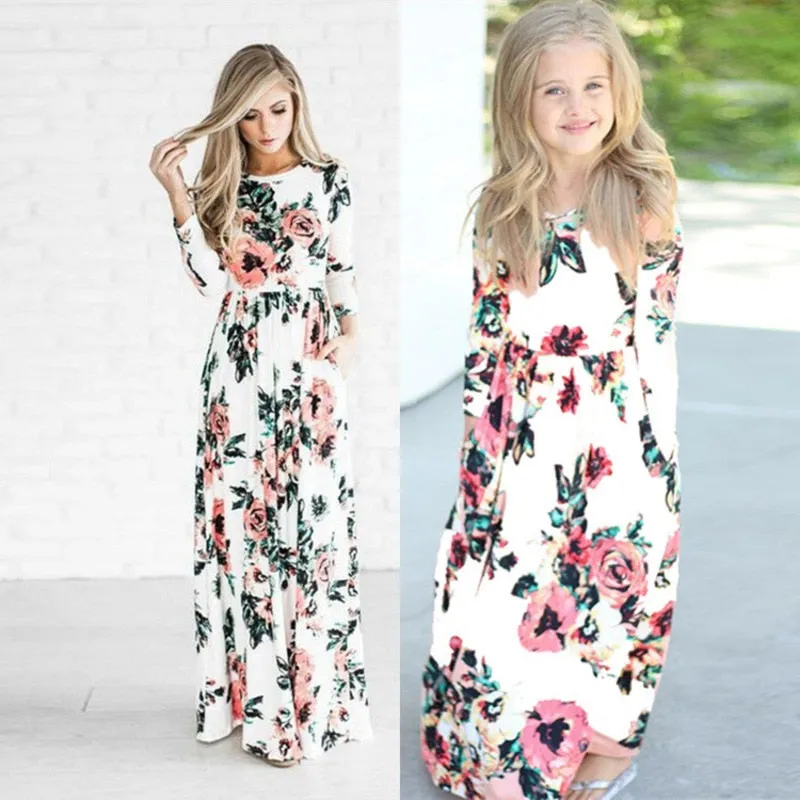 Long Sleeve Maxi Fashion Floral Dress