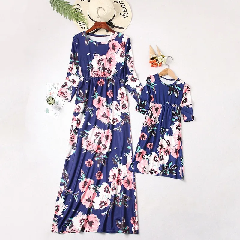 Long Sleeve Maxi Fashion Floral Dress