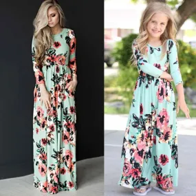 Long Sleeve Maxi Fashion Floral Dress