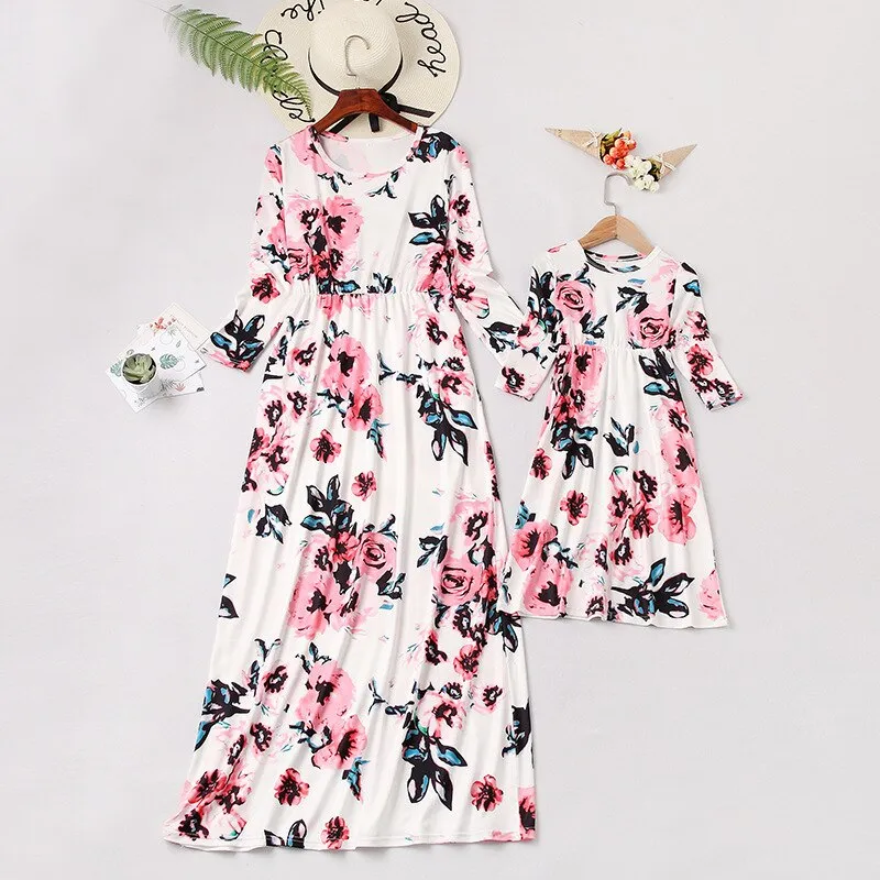 Long Sleeve Maxi Fashion Floral Dress