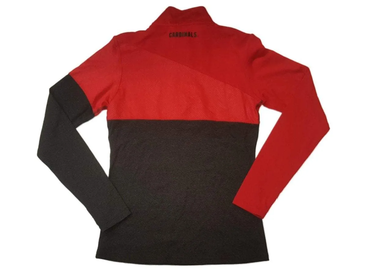 Louisville Cardinals Colosseum WOMEN'S Red & Charcoal Gray 1/4 Zip Pullover (M)