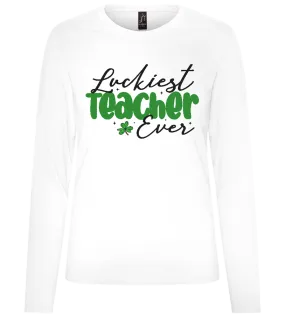 Luckiest Teacher Design - Premium Women´s long sleeve t-shirt