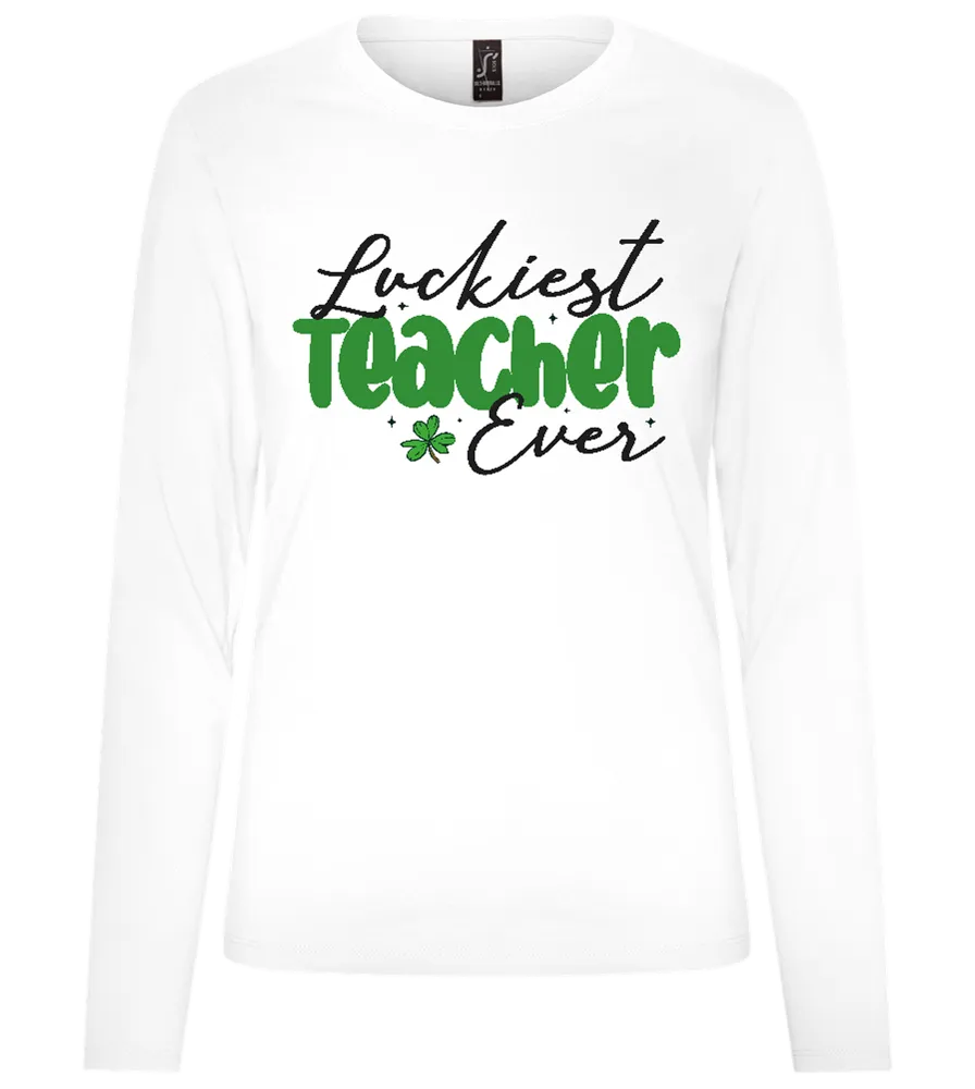 Luckiest Teacher Design - Premium Women´s long sleeve t-shirt