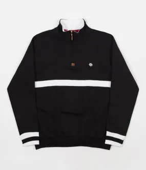 Magenta Club Zip Neck Sweatshirt - Black