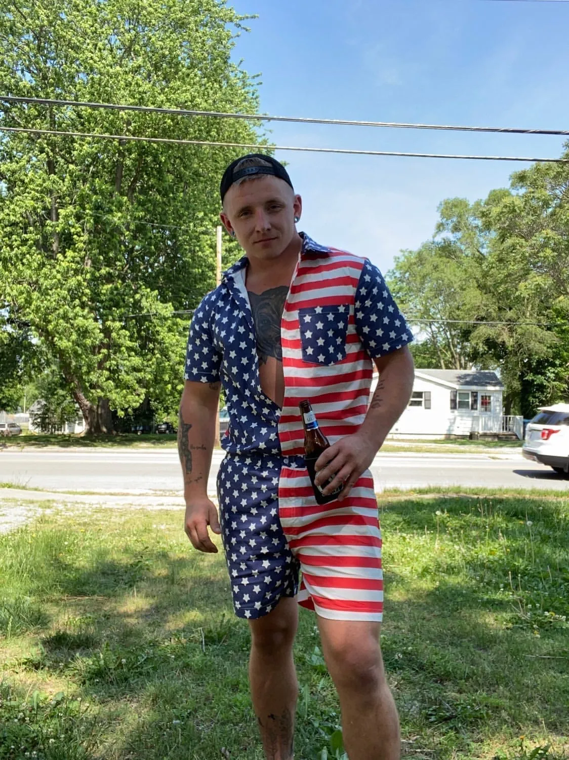 Male Romper - America!