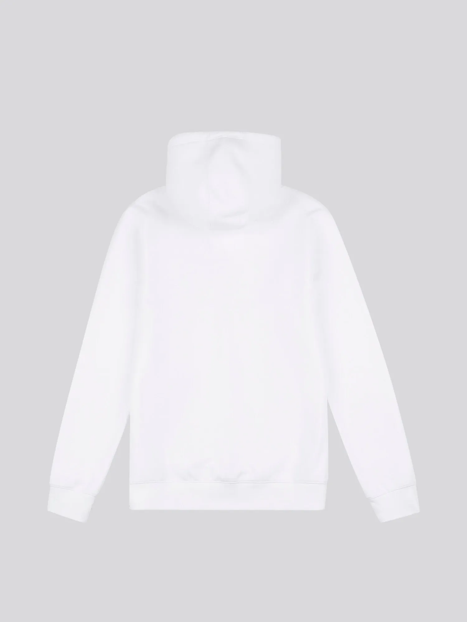 Mens Premium Print Interlock Hoodie in Bright White