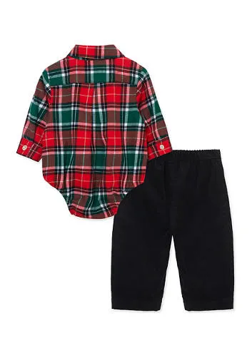 Merry Plaid Pants Set
