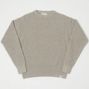 Merz b. Schwanen CCWC01 Knit Crew Waffle Pullover - Grey Melange