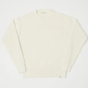 Merz b. Schwanen CCWC01 Knit Crew Waffle Pullover - Nature