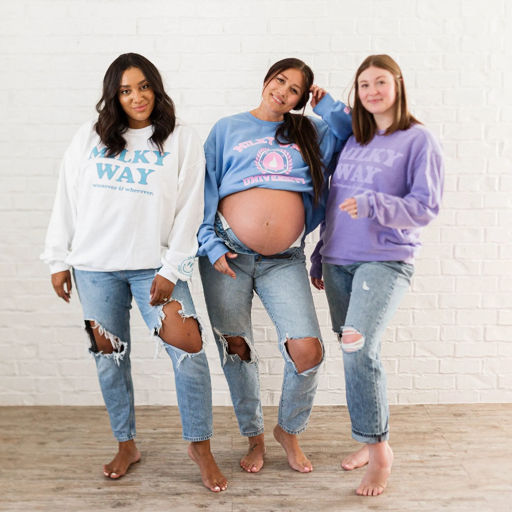 Milky Way White Puff Oversized Pullover