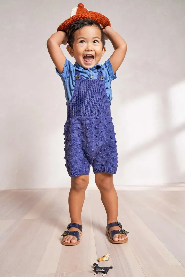 Misha & Puff Popcorn Romper - Blue Violet