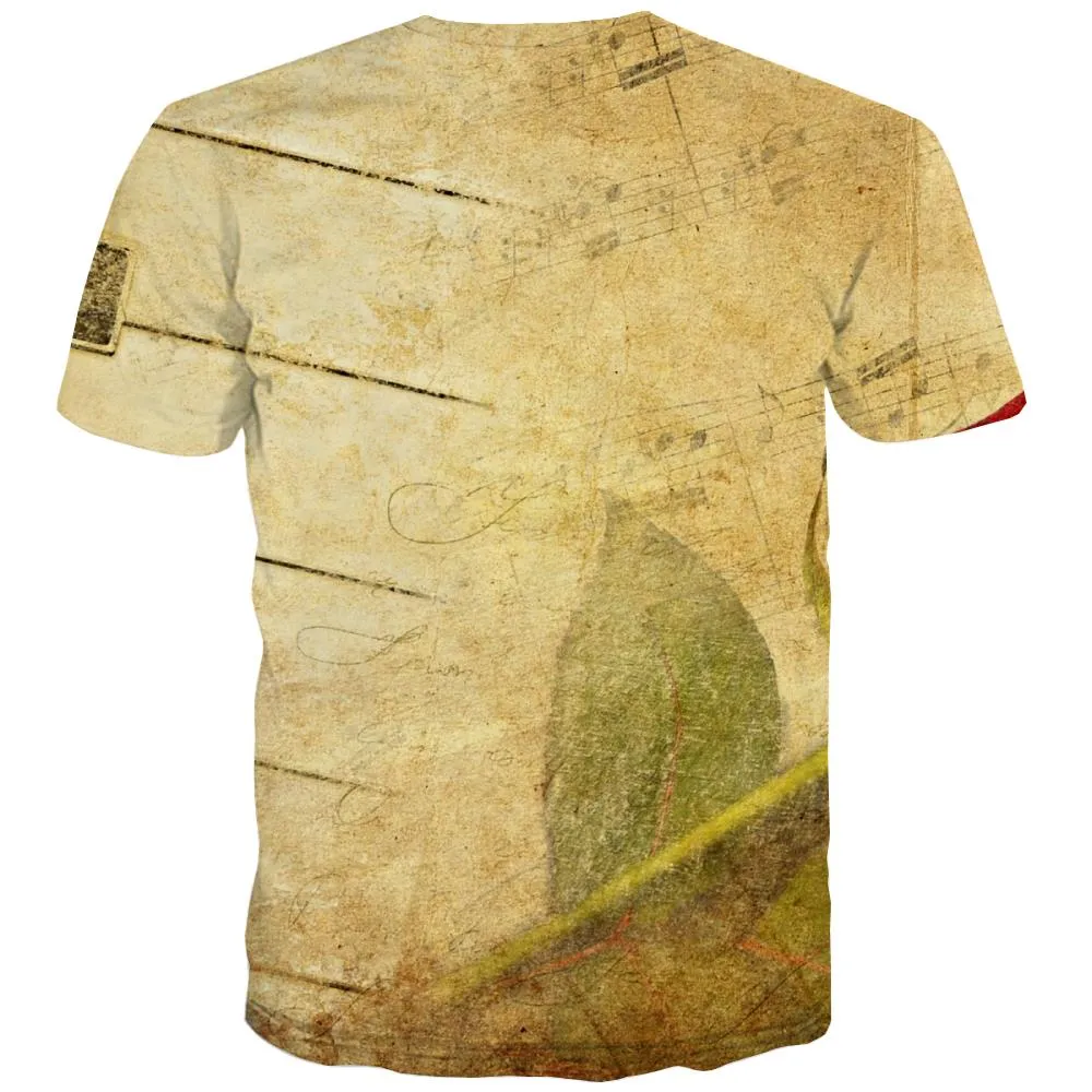 Music T shirts Men Instrument Tshirts Casual Retro Shirt Print Electronic Tshirt Printed