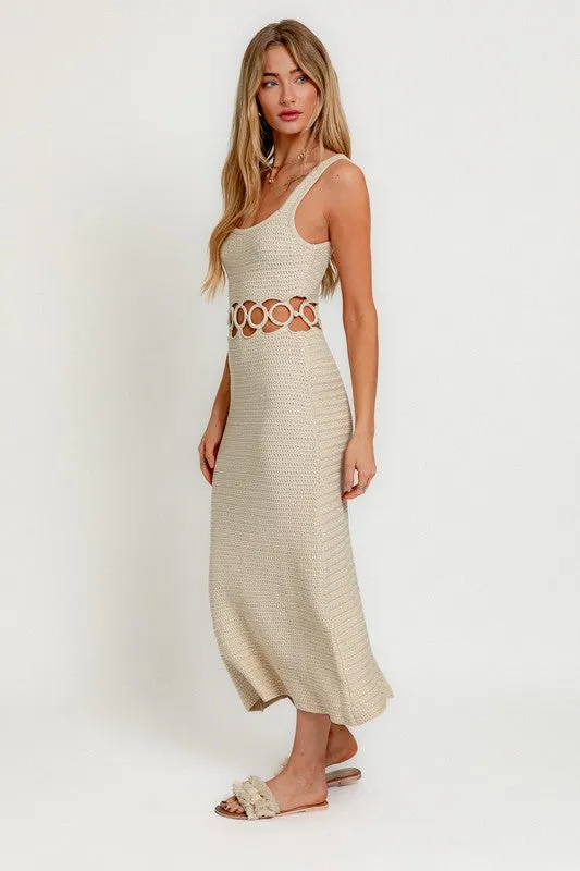 Nadia  Crochet Midi Dress