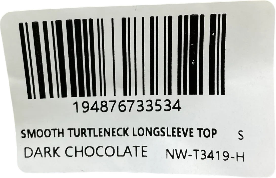 Naked Wardrobe Brown Smooth Turtleneck Longsleeve Top UK S