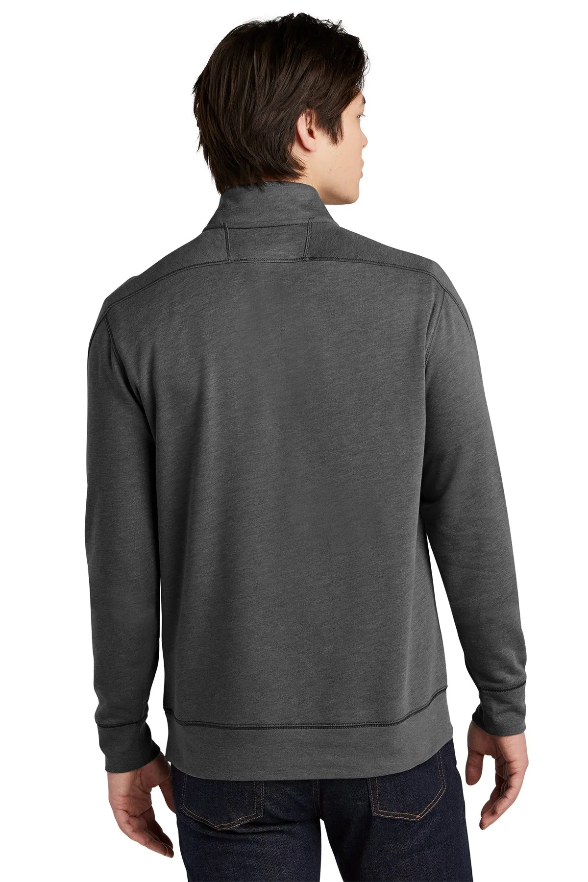 New Era Tri Blend Fleece Custom Quarter Zips, Black Heather