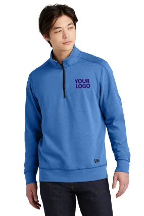 New Era Tri Blend Fleece Custom Quarter Zips, Royal Heather