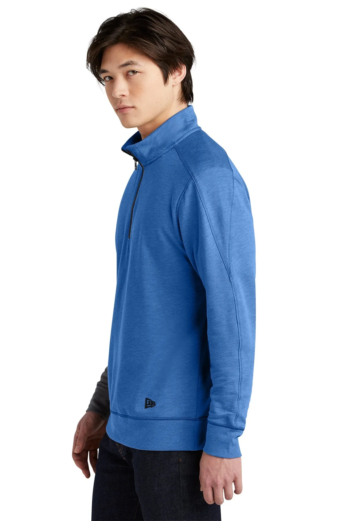 New Era Tri Blend Fleece Custom Quarter Zips, Royal Heather