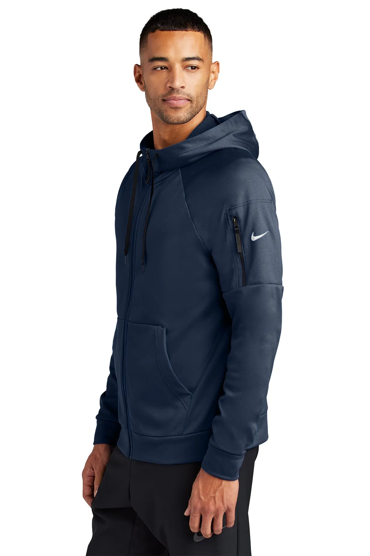 Nike Therma-FIT Pocket ZipUp Custom Hoodies, Navy