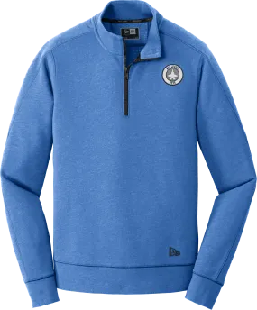 NJ Jets New Era Tri-Blend Fleece 1/4-Zip Pullover