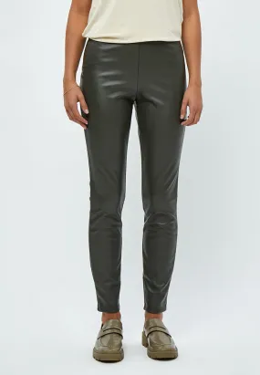 PCLinette PU Leggings - Beluga Green