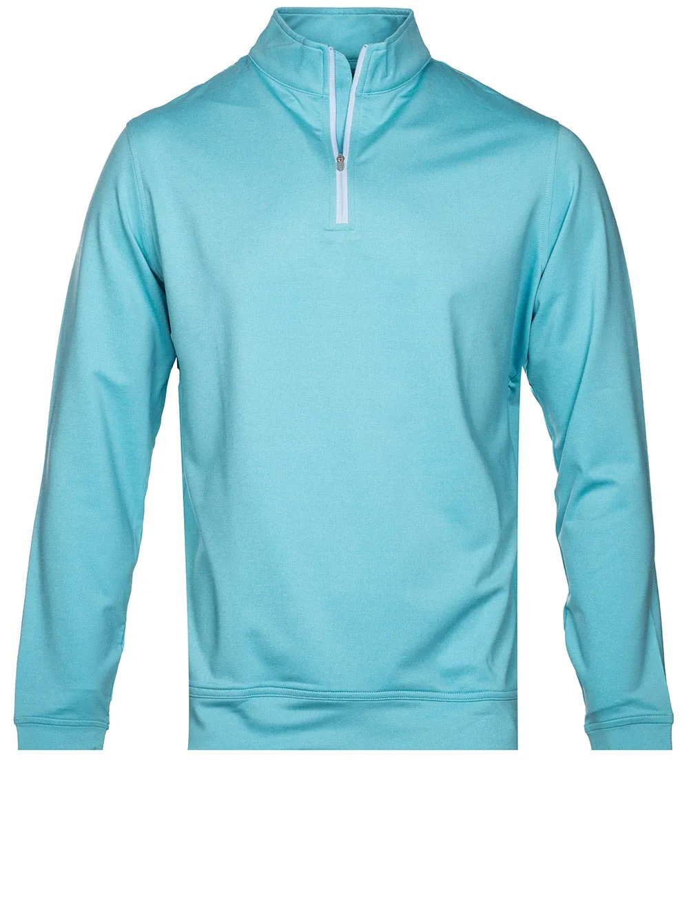 Perth Melange Quarter zip Turquoise