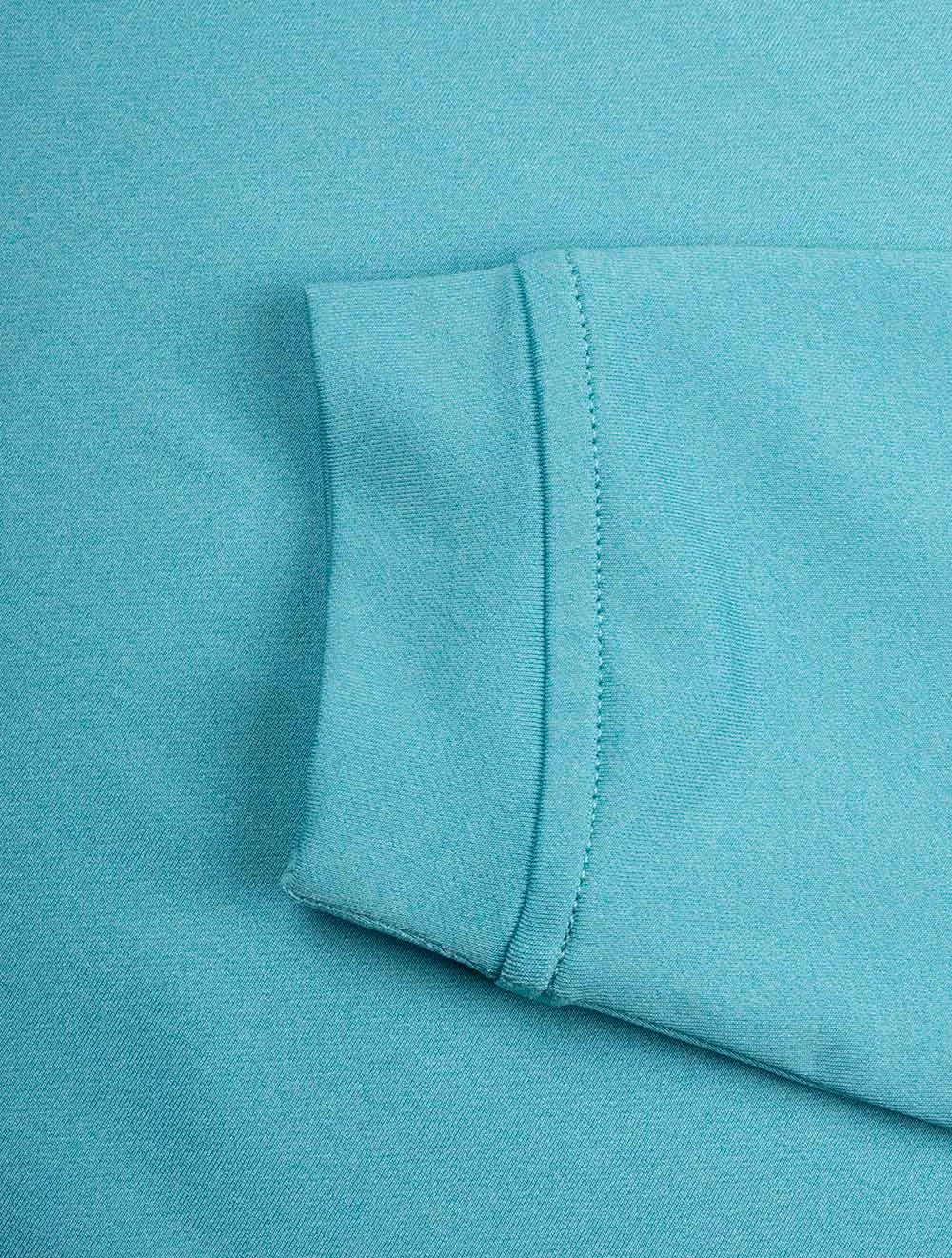 Perth Melange Quarter zip Turquoise