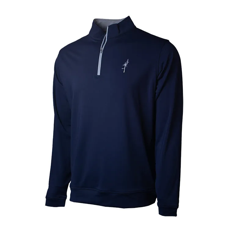 Perth Stretch 1/4 Zip Navy - All Logos