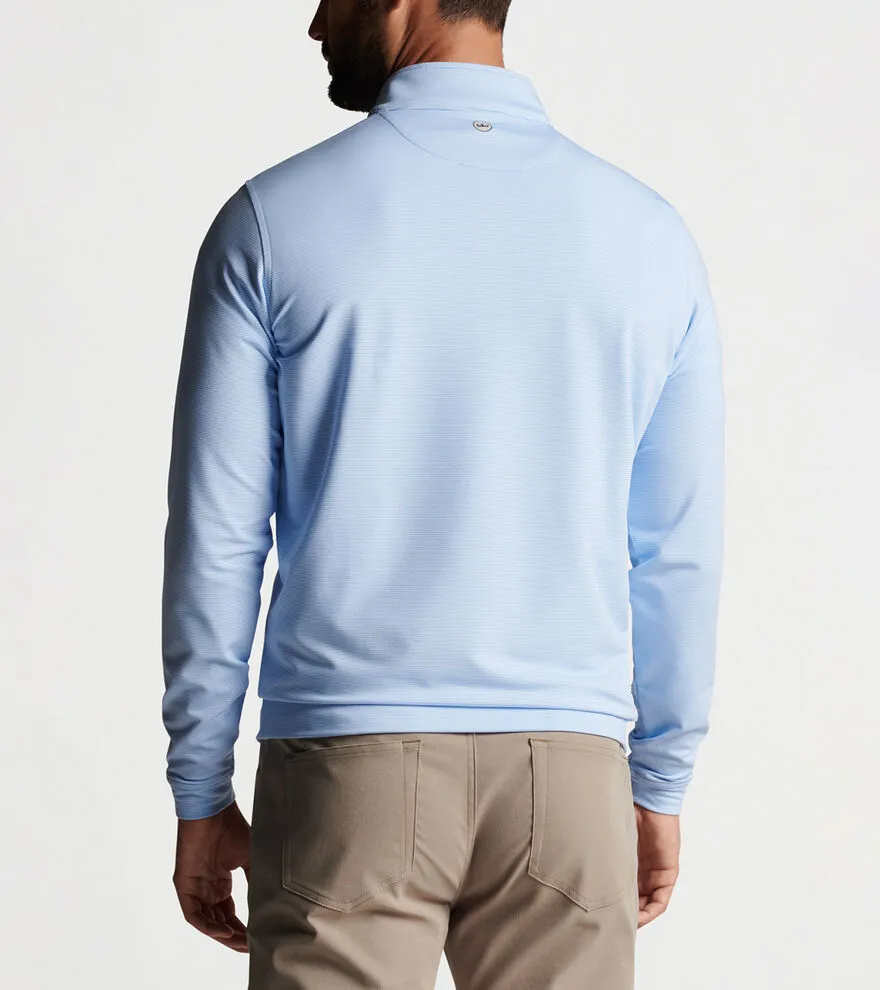 Peter Millar Perth Mini Stripe 1/4 Zip Sweater - Cottage Blue / White*