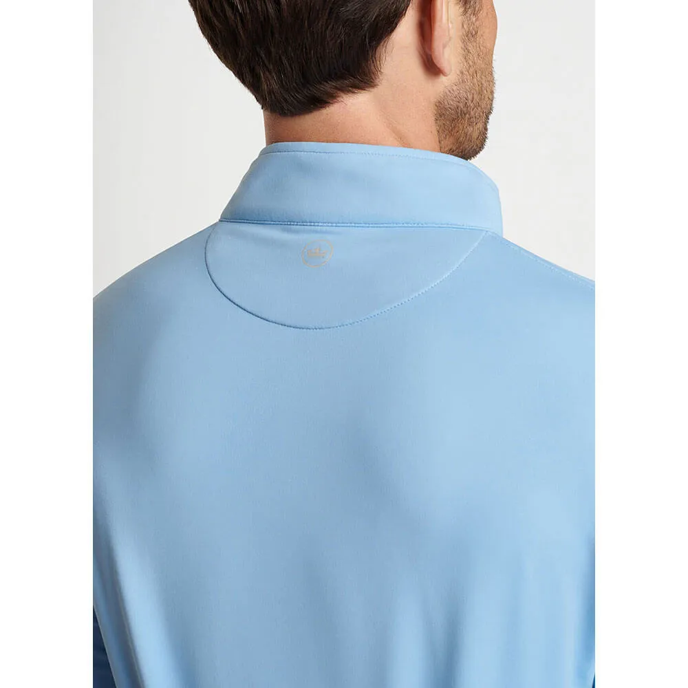 Peter Millar Perth Stretch Loop Terry 1/4 Zip Sweater  - Cottage Blue*
