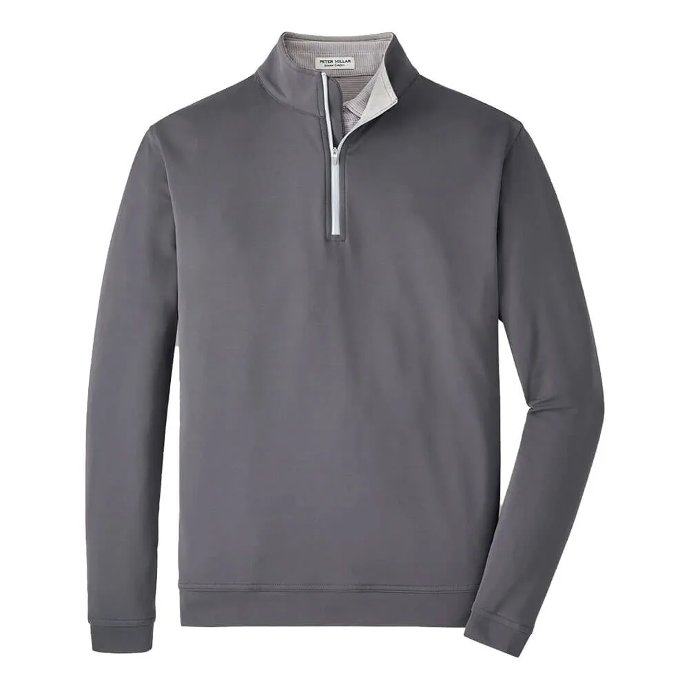 Peter Millar Perth Stretch Loop Terry 1/4 Zip Sweater - Iron*