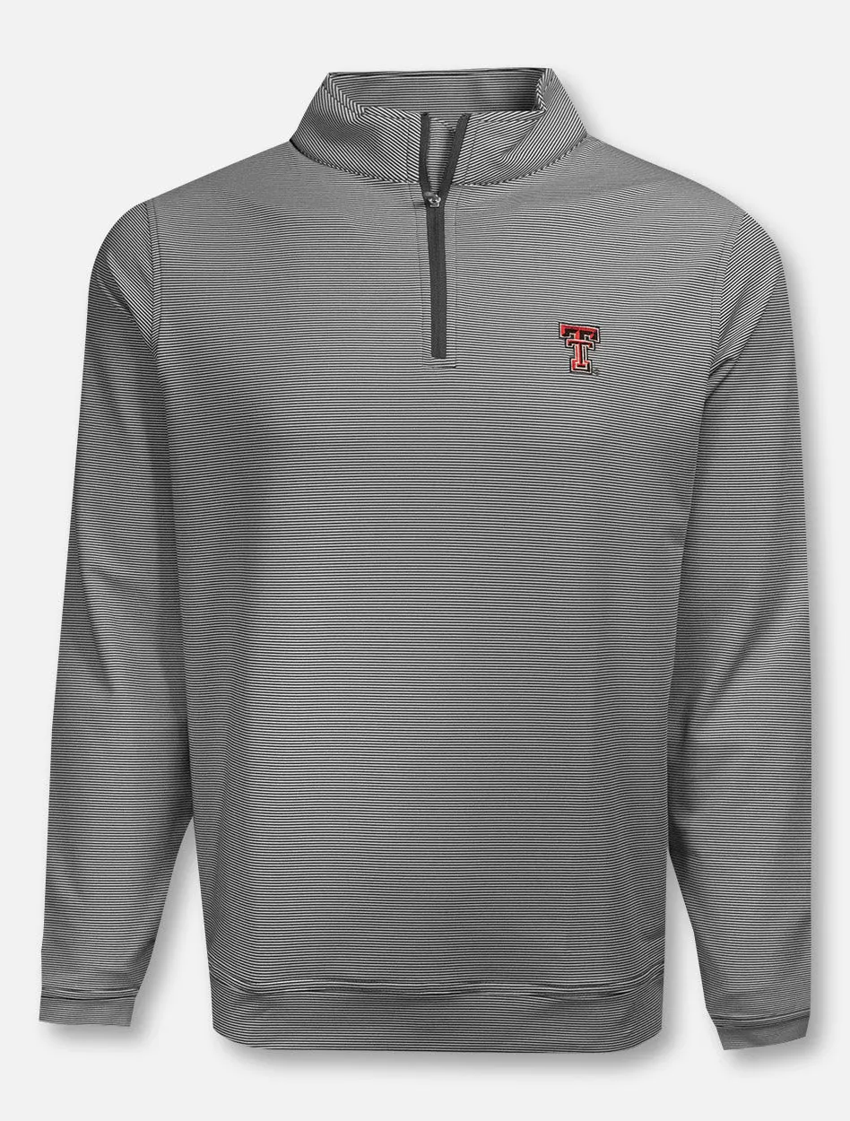 Peter Millar Texas Tech Red Raiders "Perth" Striped 1/4 Zip Pullover