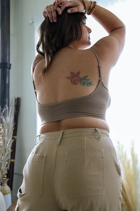 Plus Low Back Seamless Bralette
