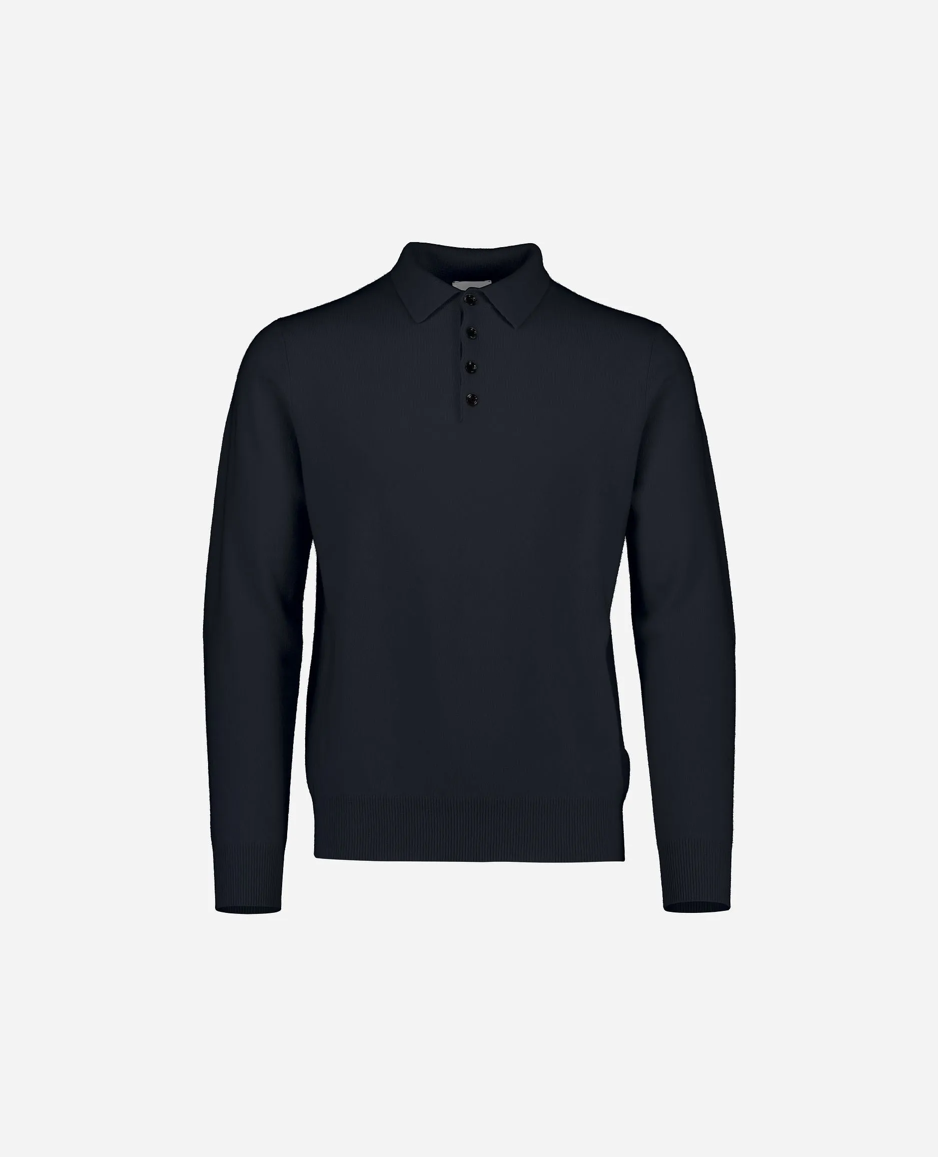 Polo Pullover aus Cashmere in Navy