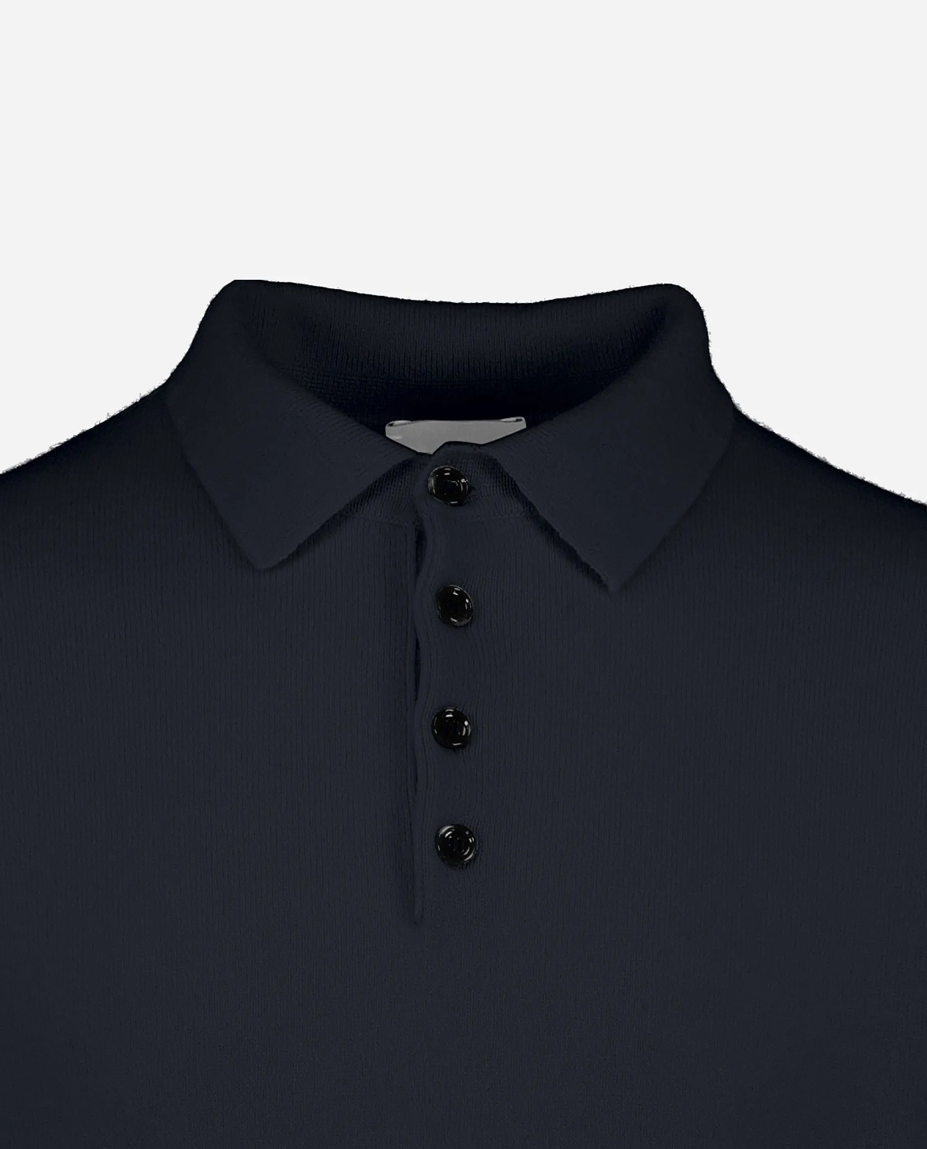 Polo Pullover aus Cashmere in Navy