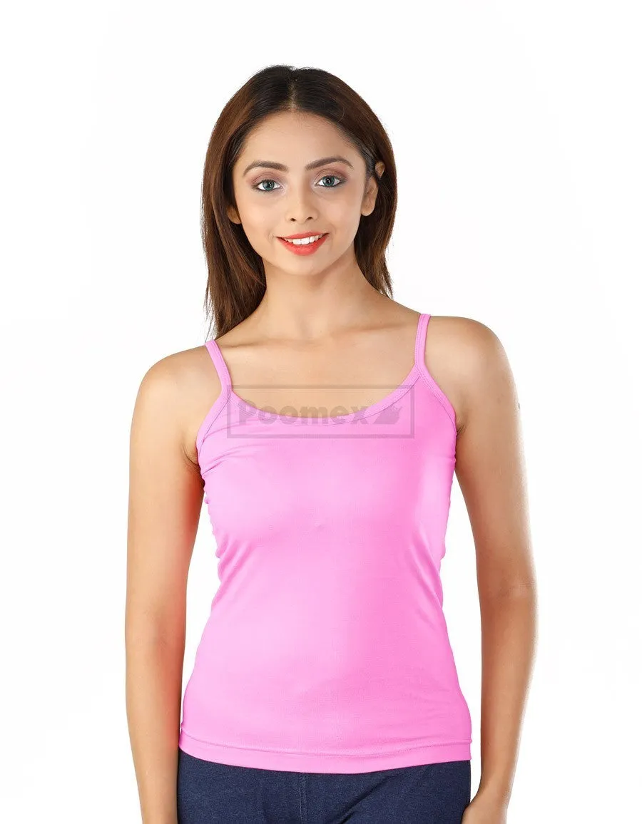 Poomex Comfed Cotton Ladies Slip Comisole Pink, Maroon, Lotus, Coral, Lavendar Colours