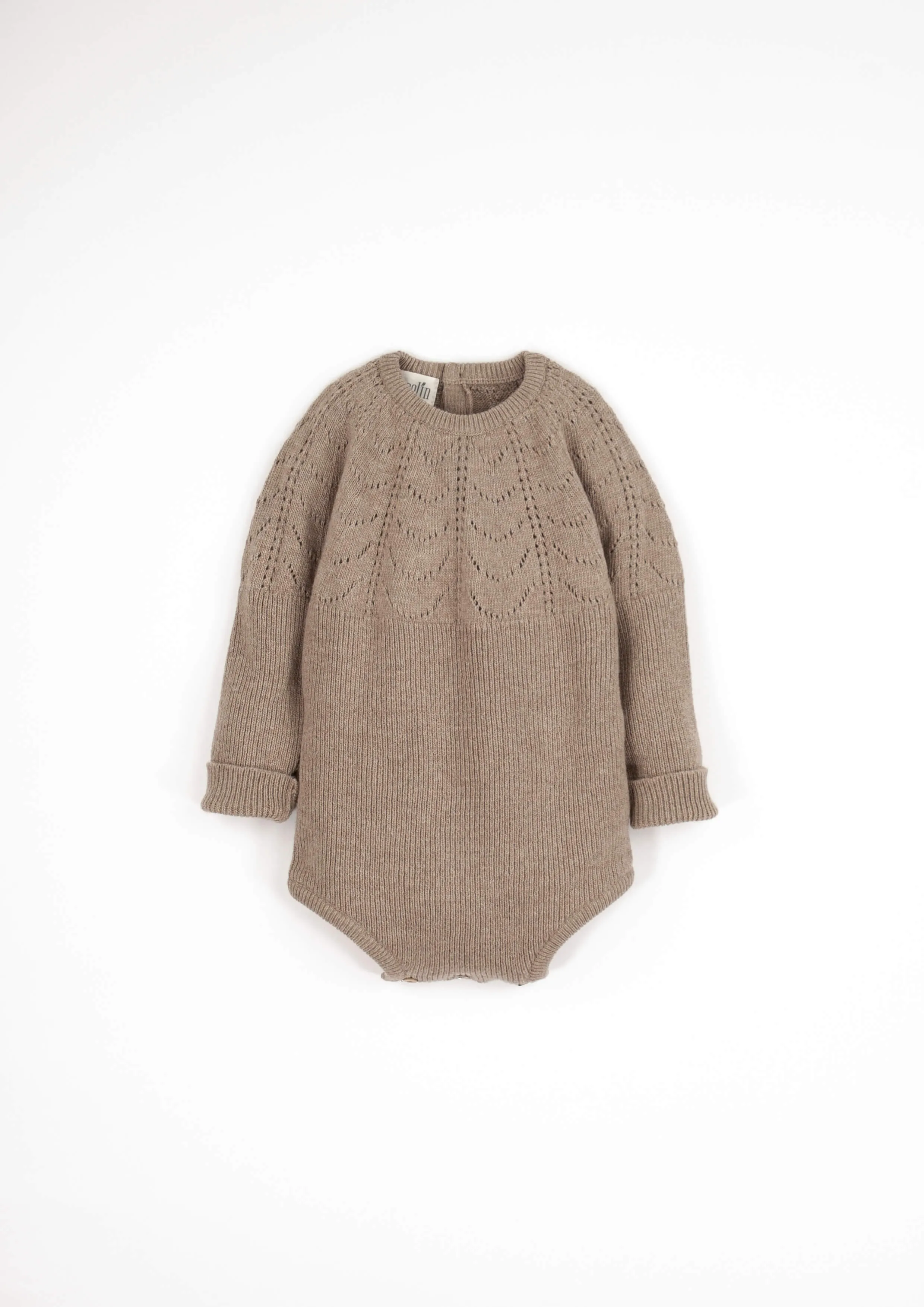 Popelin Beige Textured Knit Romper Suit (Mod 11.1)
